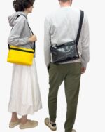 Bianca Compact Crossbody Bag In Reclaimed Ferry Life Raft Fabric Orange - Image 9