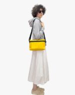 Bianca Compact Crossbody Bag In Reclaimed Ferry Life Raft Fabric Orange - Image 11