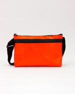 Bianca Compact Crossbody Bag In Reclaimed Ferry Life Raft Fabric Orange - Image 5
