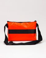 Bianca Compact Crossbody Bag In Reclaimed Ferry Life Raft Fabric Orange - Image 2