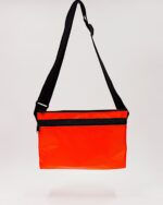 Bianca Compact Crossbody Bag In Reclaimed Ferry Life Raft Fabric Orange - Image 4