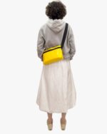 Bianca Compact Crossbody Bag In Recycled Ferry Life Raft Fabric Yellow - Image 7