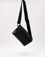 Michel Crossbody Bag In Reclaimed Ferry Life Raft Fabric Black - Image 3