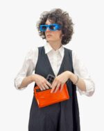 Michel Crossbody Bag In Reclaimed Ferry Life Raft Fabric Orange - Image 9