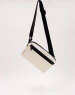 Michel Crossbody Bag In Reclaimed Ferry Life Raft Fabric White - Image 3