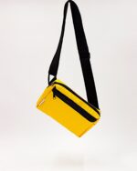 Michel Crossbody Bag In Upcycled Ferry Life Raft Fabric Yellow - Image 3