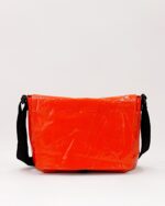 Zelda Compact Messenger Bag In Decommissioned Ferry Life Raft Material Red - Image 8