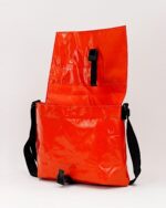 Zelda Compact Messenger Bag In Decommissioned Ferry Life Raft Material Red - Image 6