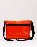 Zelda Compact Messenger Bag In Decommissioned Ferry Life Raft Material Red - Image 5