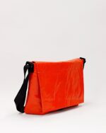 Zelda Compact Messenger Bag In Decommissioned Ferry Life Raft Material Red - Image 2