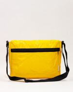 Zelda Compact Messenger Bag In Decommissioned Ferry Life Raft Material Yellow - Image 5