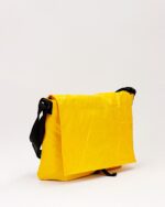 Zelda Compact Messenger Bag In Decommissioned Ferry Life Raft Material Yellow - Image 3