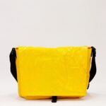Zelda Compact Messenger Bag In Decommissioned Ferry Life Raft Material Yellow