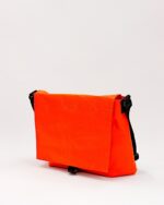 Zelda Compact Messenger Bag In Reclaimed Ferry Life Raft Fabric Orange - Image 4