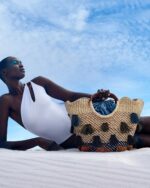 Scallop Raffia Tote