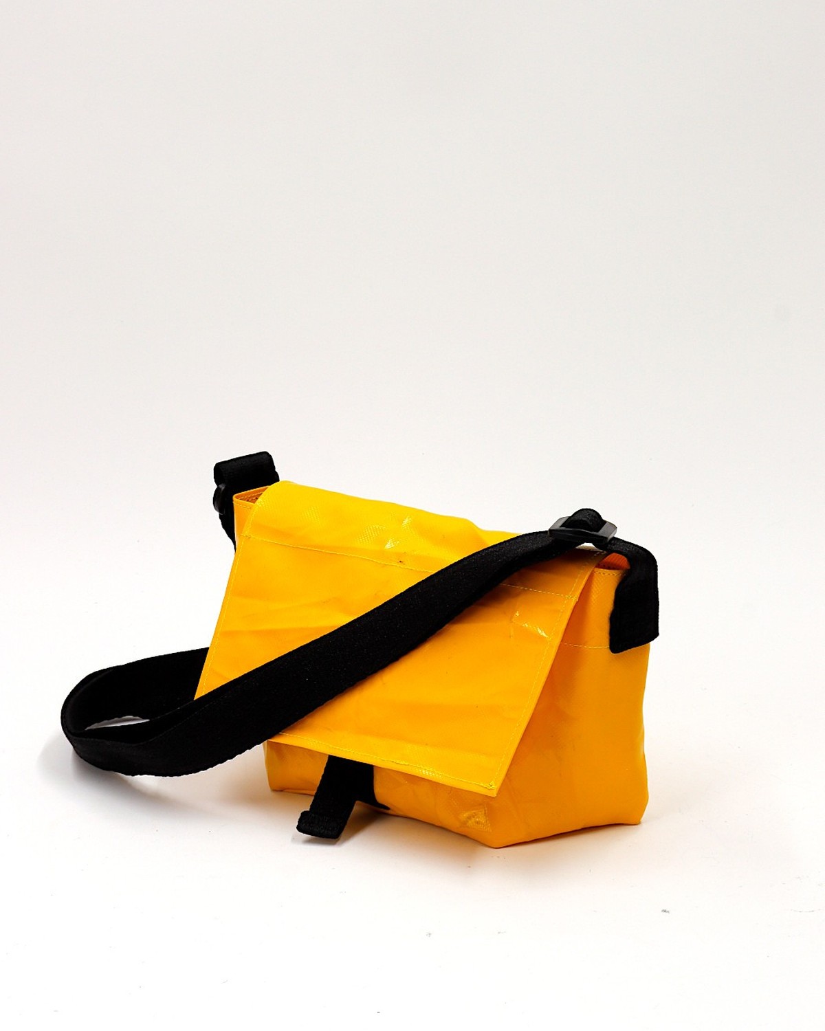 3quarters Mini Messenger Bag In Reclaimed Life Raft Fabric – Iris 3quarters Mini Messenger Bag In Reclaimed Life Raft Fabric - Image 1