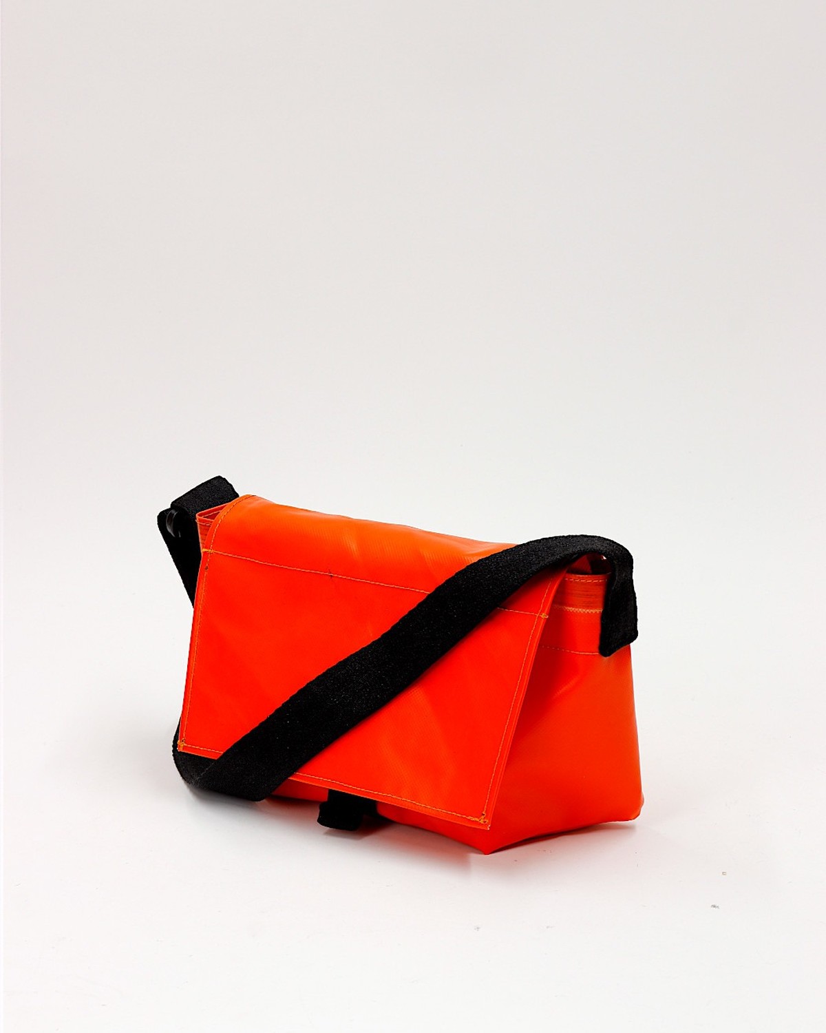 3quarters Small Messenger Bag In Upcycled Ferry Life Raft Fabric – Iris 3quarters Small Messenger Bag In Upcycled Ferry Life Raft Fabric - Image 1