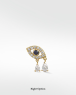 Evil Eye with Double Diamond Drop (Protection) - Image 2