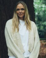 Athena Cardigan In Ivory Baby Alpaca - Image 4