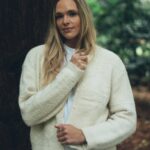 Athena Cardigan In Ivory Baby Alpaca