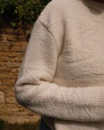 Athena Cardigan In Ivory Baby Alpaca - Image 9