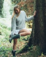 Cloud Stitch Jumper In Grey - Image 7
