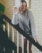 Cloud Stitch Jumper In Grey - Image 4