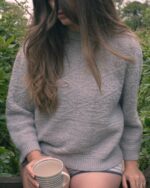 Cloud Stitch Jumper In Grey - Image 2