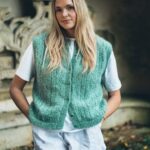 Pointelle Knit Vest In Pistachio Green - Pre-Order
