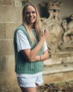 Pointelle Knit Vest In Pistachio Green - Pre-Order - Image 5
