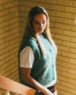 Pointelle Knit Vest In Pistachio Green - Pre-Order - Image 2
