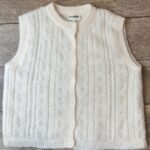 Pointelle Knit Vest In Vanilla - Pre-Order