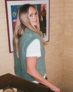 Pointelle Knit Vest In Vanilla - Pre-Order - Image 5