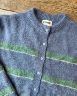 Stripe Cardigan In Soft Blue - Pre-Order - Image 7