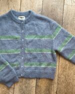 Stripe Cardigan In Soft Blue - Pre-Order - Image 9