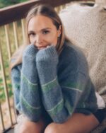Stripe Cardigan In Soft Blue - Pre-Order - Image 6