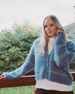 Stripe Cardigan In Soft Blue - Pre-Order - Image 5