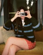 Stripe Cardigan In Ivy Green - Image 3