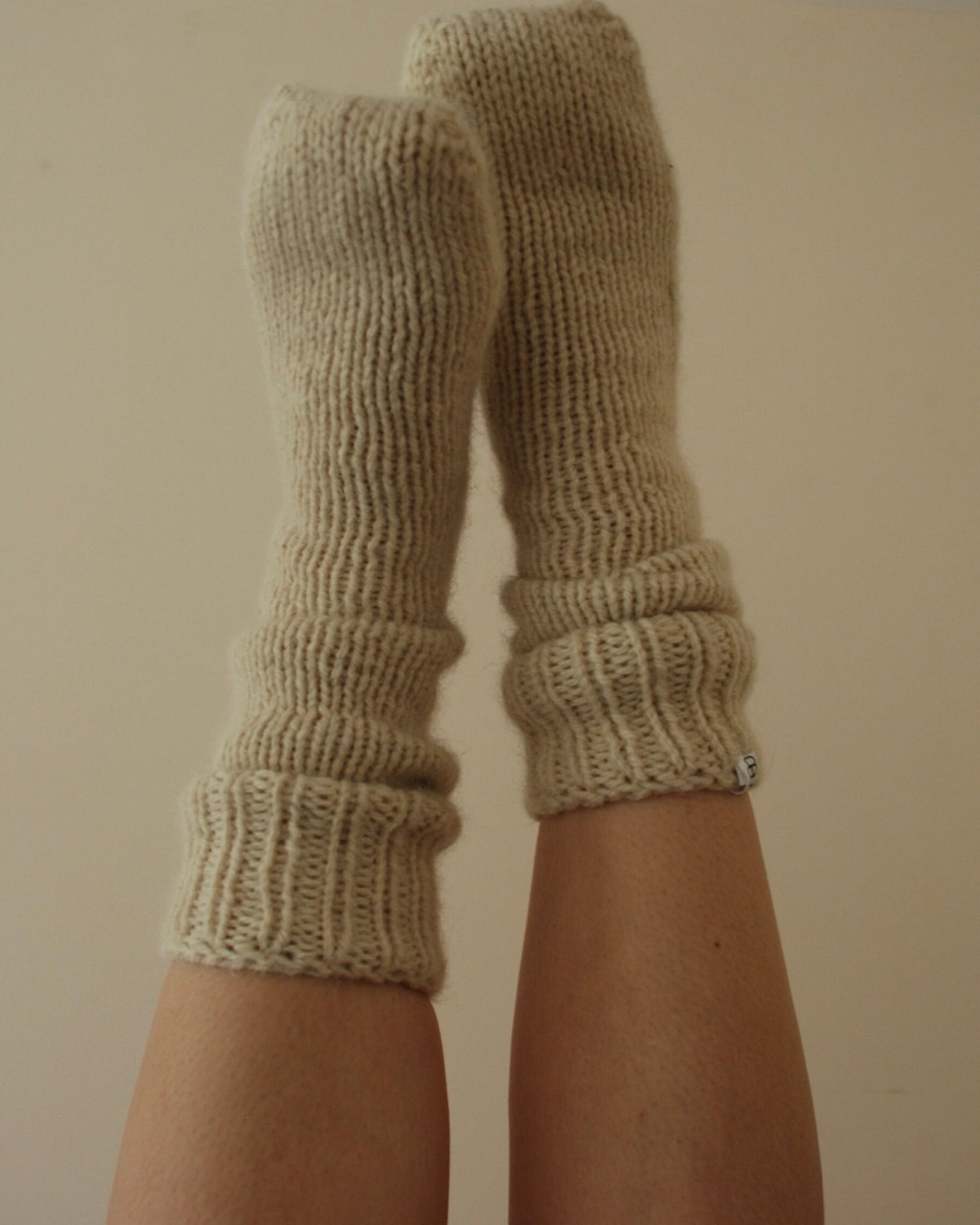 BB Cream Cotswold Socks – Iris Cotswold Wool Socks in Cream - Image 1