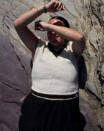 Cotswold Wool DK Cream V-Neck Vest - Image 3