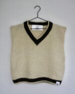 Cotswold Wool DK Cream V-Neck Vest - Image 4