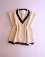 DK Cream V-Neck Vest - Image 3