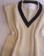DK Cream V-Neck Vest - Image 6