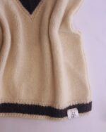 DK Cream V-Neck Vest - Image 5