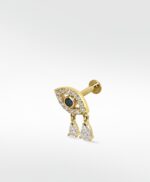 Evil Eye with Double Diamond Drop (Protection) - Image 6