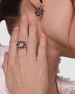 Blue Dahlia Earrings - Image 2