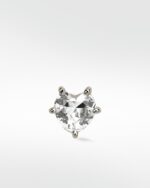 Brilliant Sapphire Coat of Arms Heart Earring