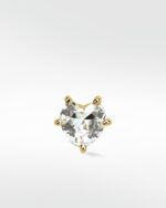Brilliant Sapphire Coat of Arms Heart Earring - Image 2