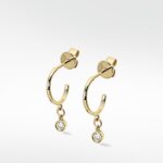Cherry Blossom Gold Hook Earrings