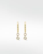 Cherry Blossom Gold Hook Earrings - Image 2